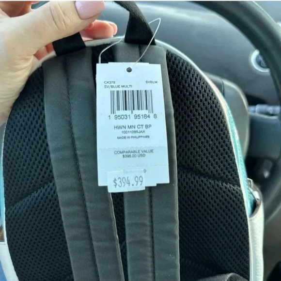 COACH CK378 Mini Court BackpackHawaiian Print Coated Canvas &Leather Blu… - Picture 3 of 3